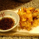 旬菜 みつ - 蜂芋と南京のかき揚げ