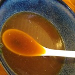 麺哲支店 麺野郎 - 南鹿児島産牡丹蒸篭風つけ麺-スープ割(2016/12)