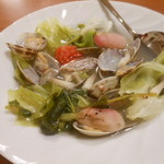 なごみ詩 - 夕食　あさりと魚と野菜蒸し　2016.12