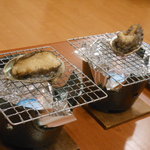 なごみ詩 - 夕食　鮑網焼き(2人分）　2016.12