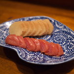 田火田 - 明太子とたくあんの燻製