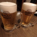 初代　魚まる - ビールで乾杯