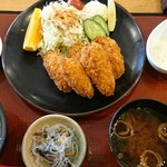 本宮の湯　うまの背 - 牡蠣フライ定食