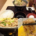 すき家 - 牛すき鍋定食(肉2倍)680円＋200円
