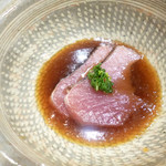 鮨 十兵衛 - メジマグロのタタキ