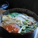 星のや京都 - 朝食の京野菜のお鍋