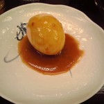 釜揚げうどん岡じま - おでん玉子 １００円(税込)(2016年12月30日撮影)