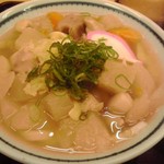 釜揚げうどん岡じま - しっぽくうどん ４２０円(税込)(2016年12月30日撮影)