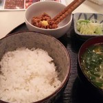 あさくさ食堂 - 朝食セット納豆