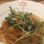 フラッグスカフェ&ダイニング - 豚肉と空豆のトマトスパゲティ¥1200