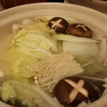 すし重 - 2016・1　クエ鍋野菜投入