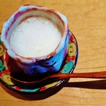 祇園おくむら - 『近江かぶらのスープ』!! 上に牛乳の泡～!! 温かくって、ちょっぴりクリーミーで、体が温まる 優しい味わいのスープ～♪(^o^)丿