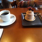 シュシュショコラ - マロンカシスショコラにコーヒー