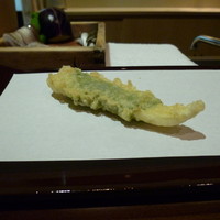 京都祇園 天ぷら八坂圓堂 - 鱚 紫蘇巻
