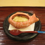 山玄茶 - 鯛赤飯の飯蒸し 銀餡掛け