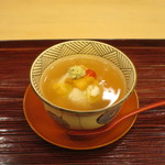 山玄茶 - 鱈の白子の蕪蒸し