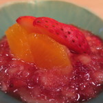 山玄茶 - 苺と紅マドンナのパンナコッタアップ