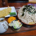 青葉 直利庵 - 天大ざる（￥1.200）※新年でみかんサービスです