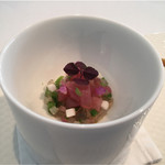 ラ クレリエール - 鰤のタルタルに野菜のタルタルをしいて