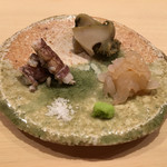 鮨 あらい - （2016年5月）鮑、蝦蛄、白海老