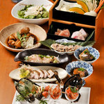 Ginzatoujuurou - 上質コラーゲン入りの白濁スープで新鮮地鶏をポン酢でお愉しみ下さい。
