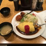 洋食の欧風軒 - オム串フライセット