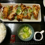 ごはん処 福笑亭 - 鶏の竜田揚げ定食 800円