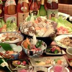 五條 - 料理写真:忘年会コース(一例)