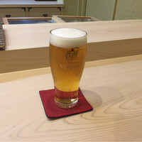 鮨 島本 - 生ビール(エビスはいいですね)