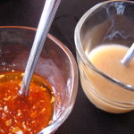 月見里 - （2010年12月）ラー油ドレッシングと玉ねぎドレッシング