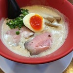 あいつのラーメン かたぐるま - 濁とん塩ラーメン:アップ