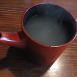麦家 - 蕎麦湯は、薄っすら白く・・