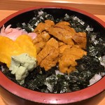 すし小川 - うに丼ご飯大盛@1200円