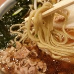 鴨ねぎちからそば、リフトアップ。