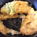 天霧 - 豚天丼の下地（味付け海苔二枚）