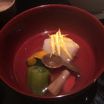 割烹 久田 - 京野菜の炊き合わせ