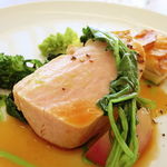 ヤマトポークのロティ シェリービネガー ブラックオリーブ