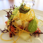 季節野菜とカンパチのタルタル