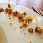 シエル エ ソル - 栗のスープ ほうじ茶のムソーズ