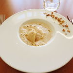 シエル エ ソル - 栗のスープ ほうじ茶のムソーズ