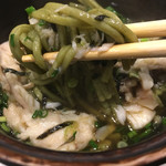 二毛作 - 鰆のそば蒸し…ちょっと甘めの濃い返しに、さわらのダシが良い感じで合わさってます…絶品！