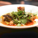 わさ - なめことしめじ、牡蠣のレンコンの煮込み