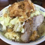 ラーメン二郎 - ミニラーメン＋ニンニク＋アブラ＋ヤサイちょいマシ