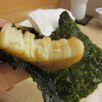 鮨辰巳 - ホタテ貝柱の磯辺焼き　断面写真