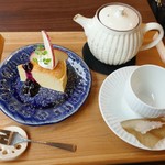 真山 - チーズケーキ ブルーベリーソースのセット