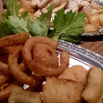 柊山ガーデン - パルミジャーノフライドポテト＆オニオンリングと白身フライ