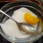 四川料理 福楽 - 「坦坦麺＋小ライス」杏仁豆腐