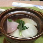 里湯昔話・雄山荘 - 近江牛スジと滋賀県伝統野菜の和風ポトフ