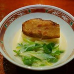 富小路 やま岸 - 海老芋、九条葱