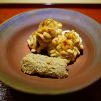 富小路 やま岸 - 雲子醤油焼き、たたき牛蒡